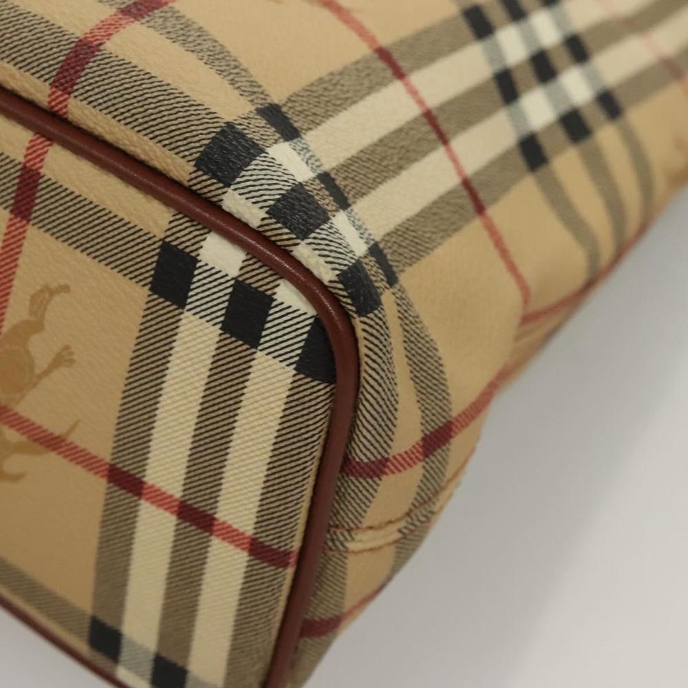 BURBERRY Nova Check Hand Bag PVC Beige Auth 121466 - Picture 14 of 16